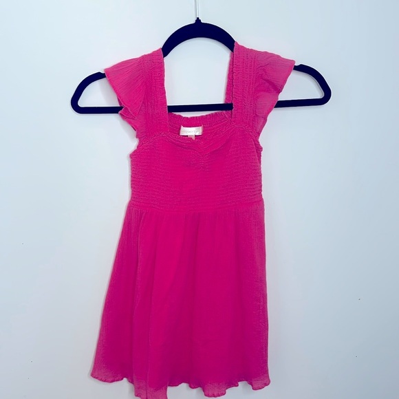 Pink Ruffled Kids Dress - Picture 2 of 3